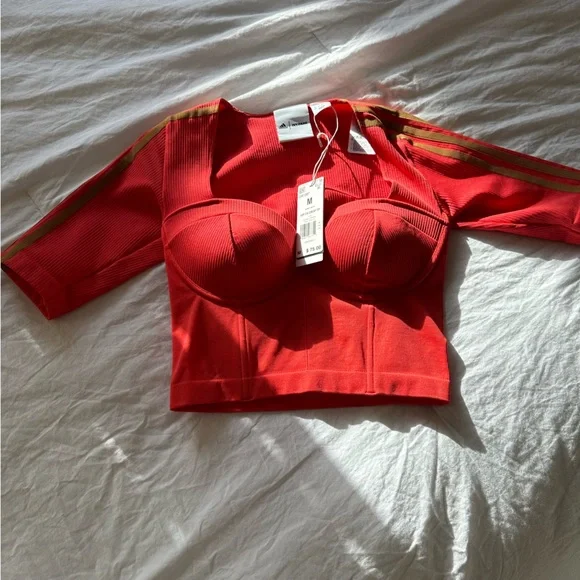 Adidas x Ivy Park coral crop top size M